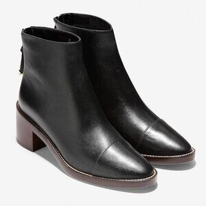 Cole Haan Waterproof Winnie Grand Booties Winter Boots Short Chunky Block Heel 9